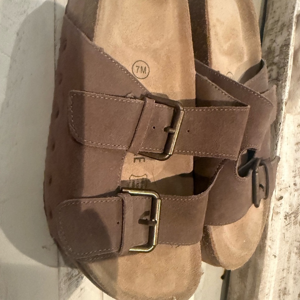 Brown Platform Flatform Sandals suede cushionaire - Picture 3 of 4
